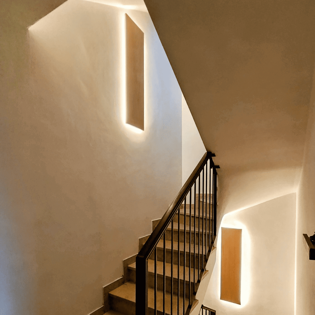 Applique in Rovere per illuminazione scala